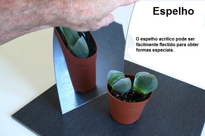 corte de espelho acrilico