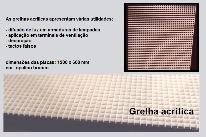 grelha acrilica