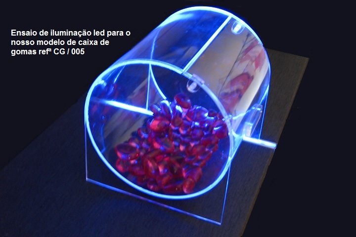 caixa de acrilico com leds