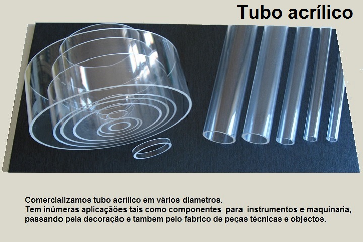 tubo de acrilico