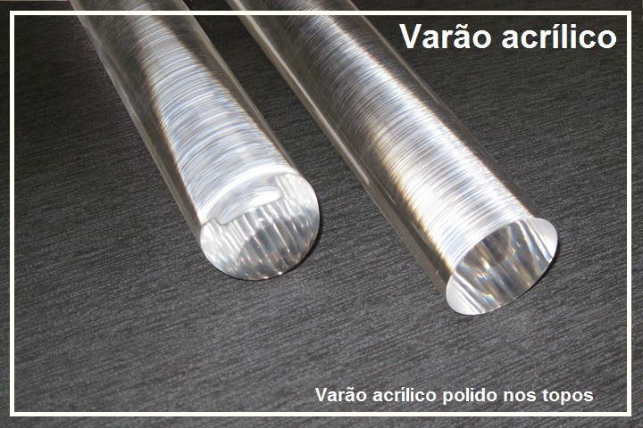 vara redonda de acrilico